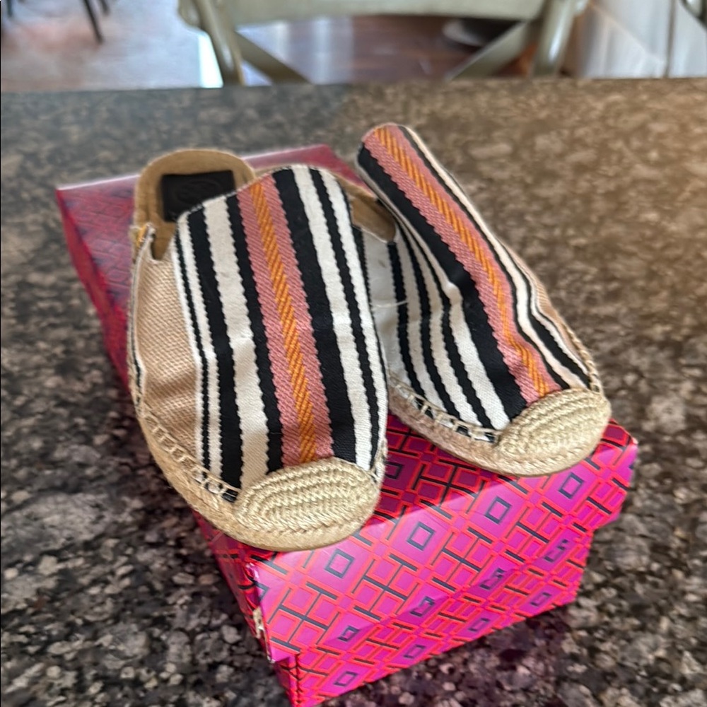Striped Espadrille Flats